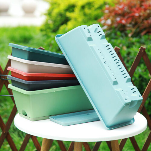 Rectangle Planter Pot Balcony Planting Pot for Gardening Flower Vegetable
