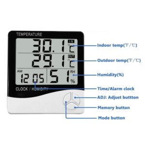 HTC-2 Digital Indoor Outdoor Thermometer Hygrometer with Probe