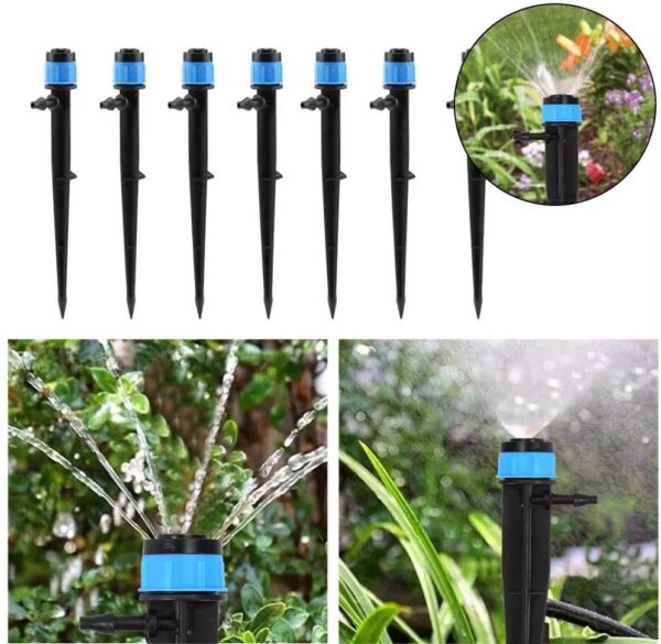 Irrigation Dripper on Stake Emitter Drip Irrigation System Micro Adjustable Micro Turbo Sprinkler.