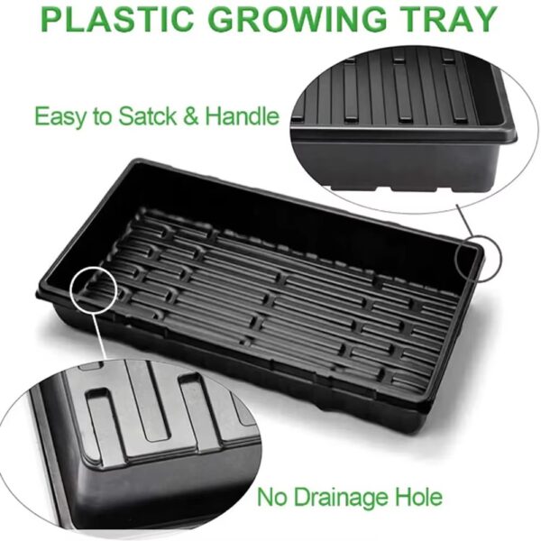 No-Hole Plastic Seedling Tray (Flat Growing Tray