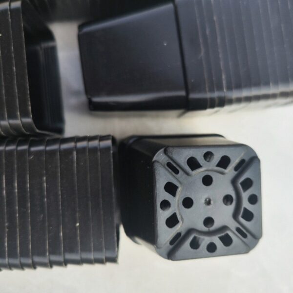 black square pots with drain hole