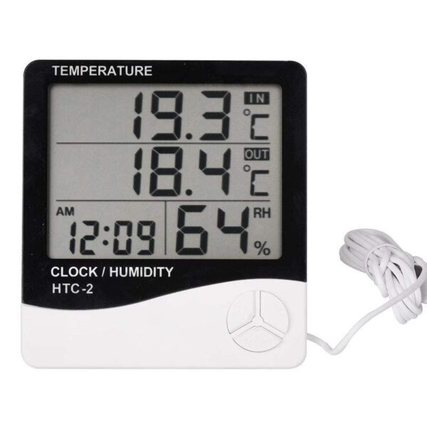Digital indoor outdoor thermometer hygrometer (HTC-2) with large screen