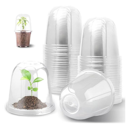 Adjustable Transparent Plant Domes Seedlings Nursery Pots Reusable Thick Plastic Grow Cover for Seed Starter Growth