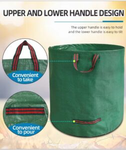 garden leaf bag, waterproof garden bag, foldable yard waste bag