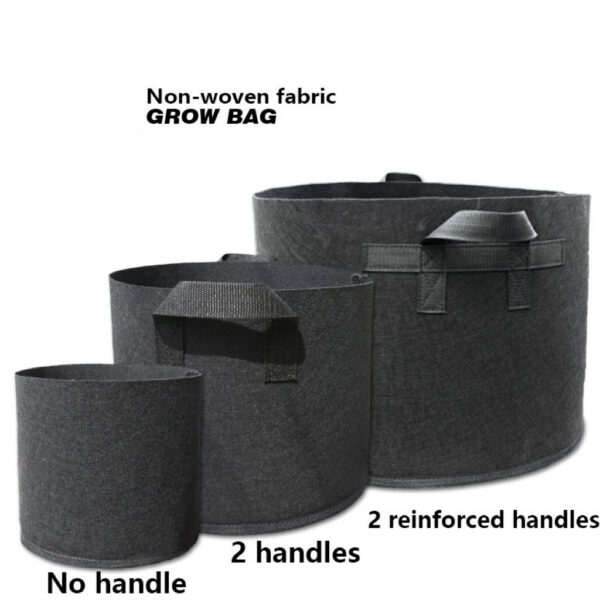 Black non-woven fabric grow bags